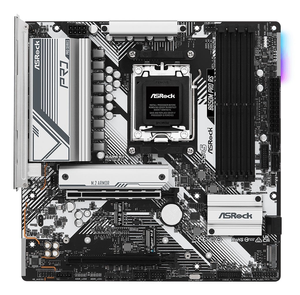 ASRock 90-MXBLP0-A0UAYZ Carte mere B650M Pro RS Micro ATX avec support DDR5
