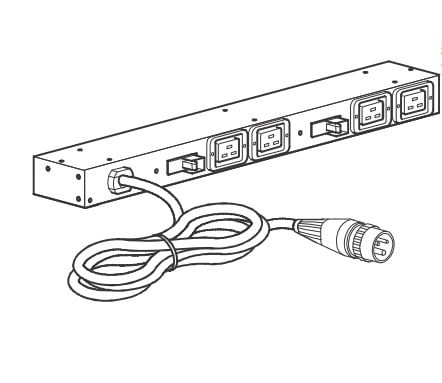 APC Basic Rack PDU AP6032A Rack AC 200-240V input IEC 60309 32A output connectors 4 IEC 60320 C19 16A 3.65m cord