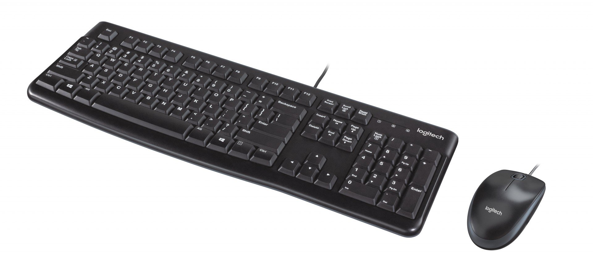 Logitech MK120 clavier Souris incluse Bureau USB QWERTY US International Noir