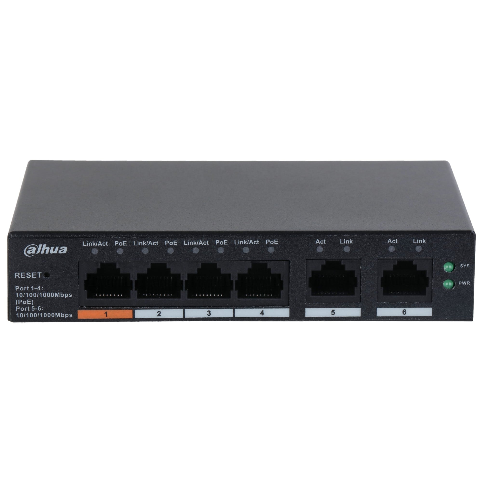 Dahua CS4006-4GT-60 Commutateur Gigabit de Bureau Géré dans le Cloud a 6 Ports avec 4 Ports PoE