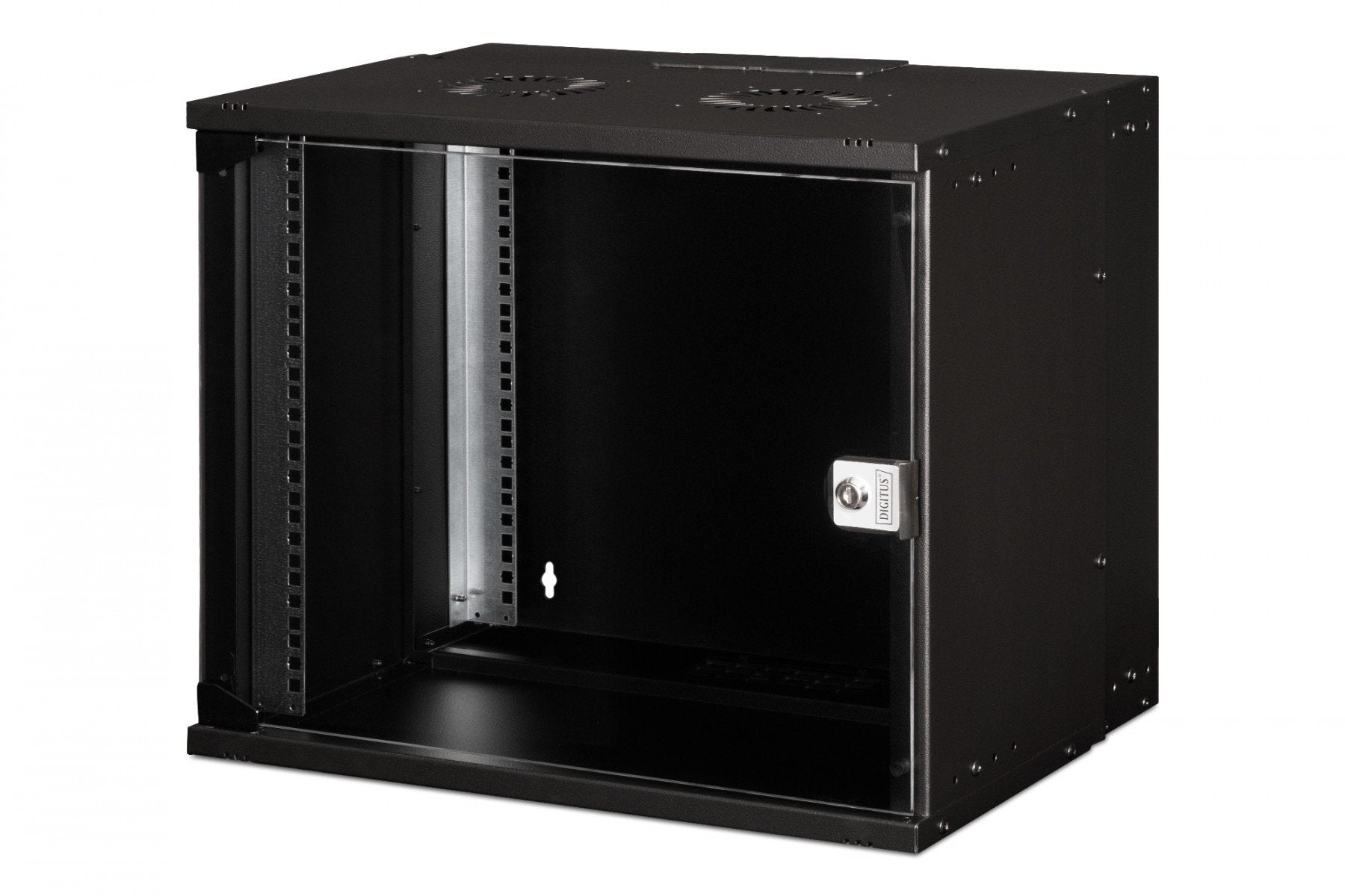 "Armoire réseau murale 19"" 9U, SOHO PRO 460 x 540 x 400 mm, porte en verre, noire, non assemblée, 60 kg"