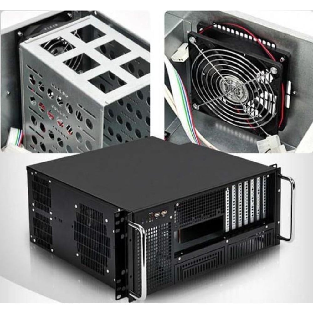 "Techly I-CASE MP-P4HX-BLK6 Boîtier serveur PC ATX Rack 19"" 4U"