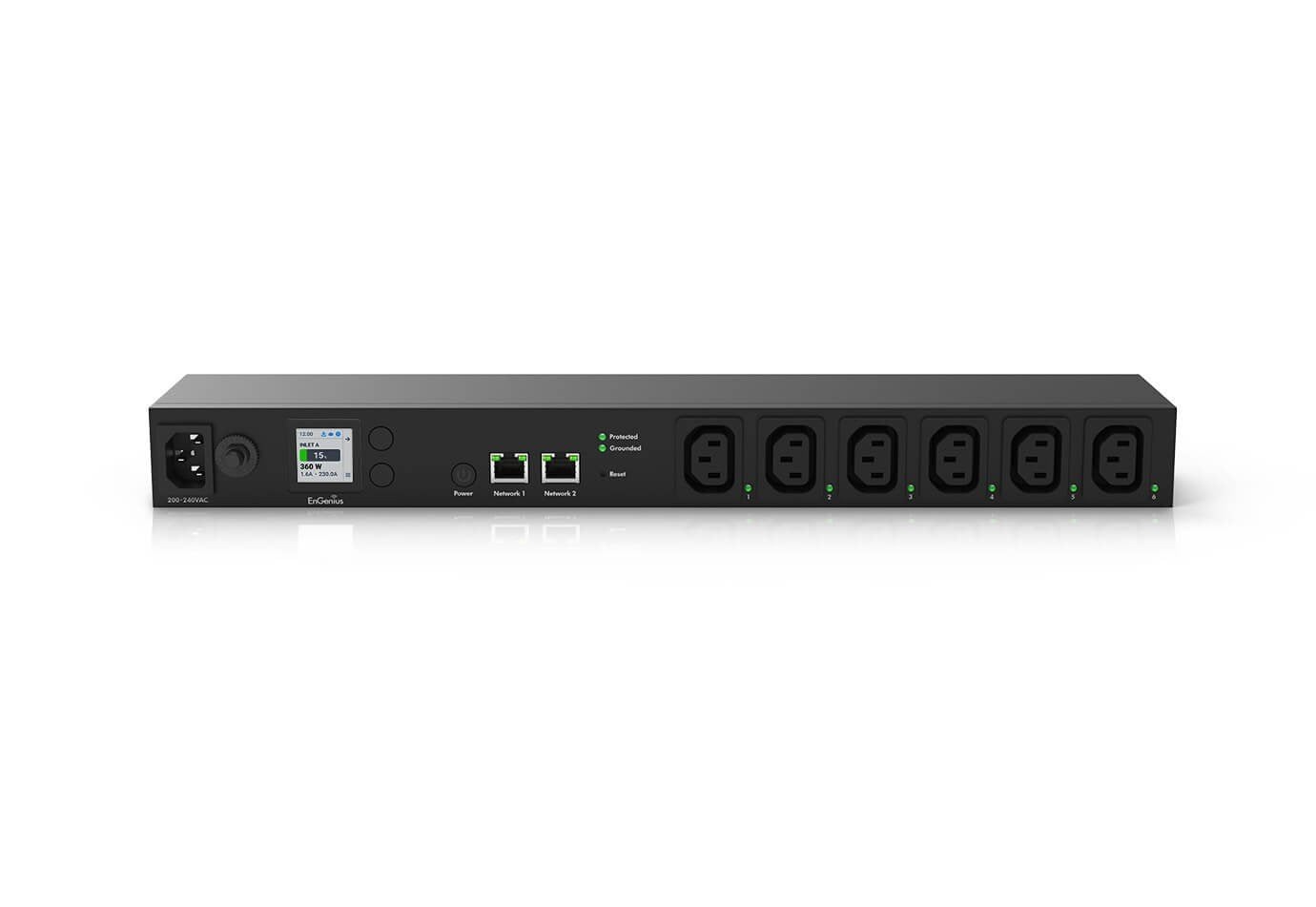 "EnGenius ECP106-INT Multiprise de montage en rack 1U 19"", 6 prises C13, gérée par le cloud"