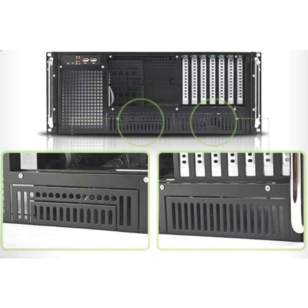 "Techly I-CASE MP-P4HX-BLK6 Boîtier serveur PC ATX Rack 19"" 4U"