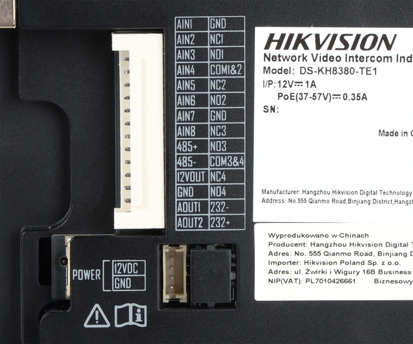 Hikvision DS-KH8380-TE1 Station intérieure série 8