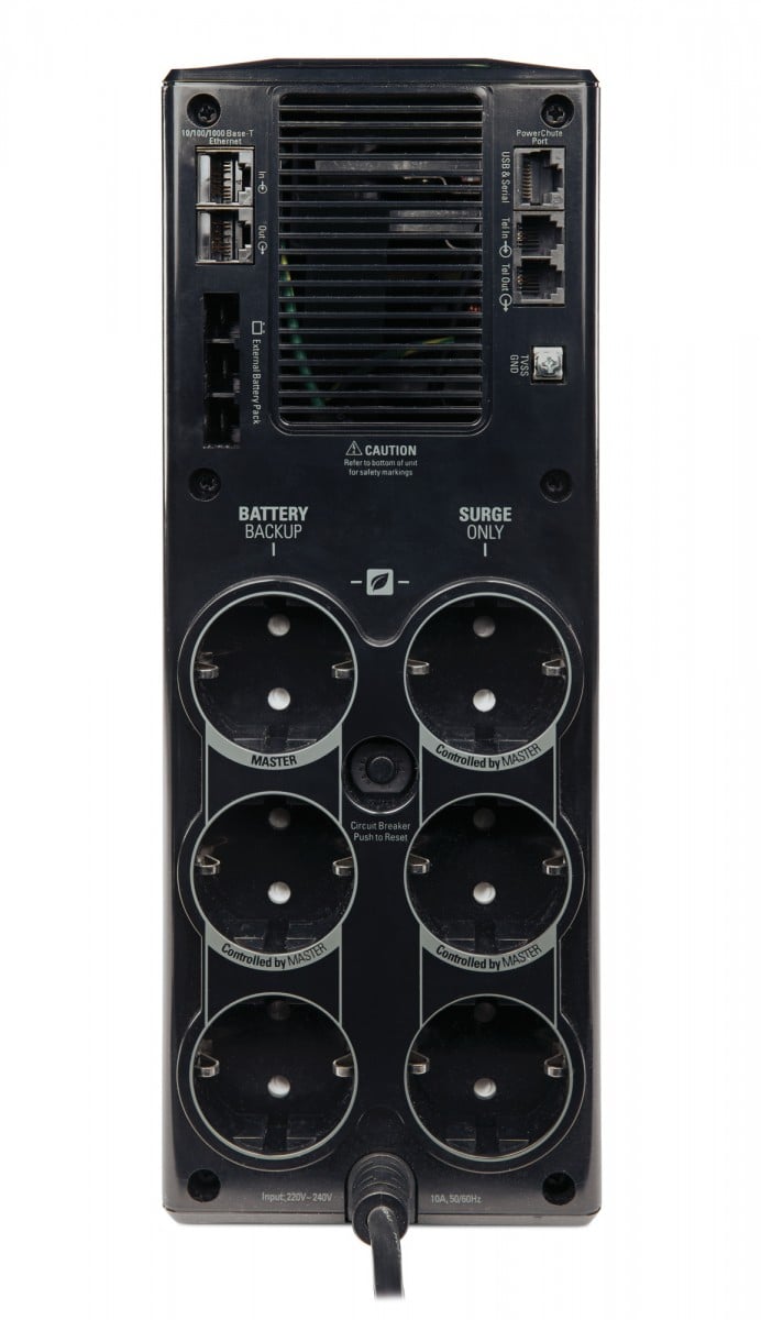 APC Back-UPS Pro 1500 UPS AC 230V 865Watt 1500VA USB output connectors 6