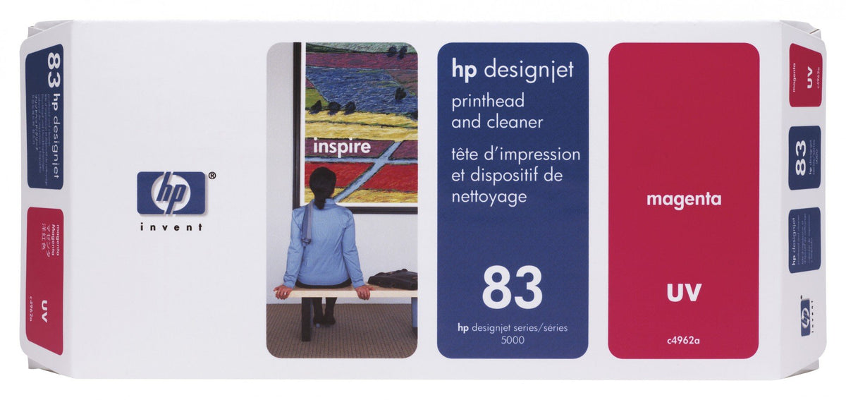 HP DesignJet 83 tete d'impression magenta et dispositif de nettoyage DesignJet 83 tete d'impression cyan et dispositif de nettoyage UV