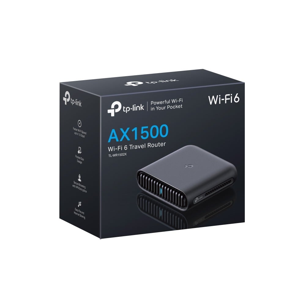 TP-Link TL-WR1502X routeur sans fil Gigabit Ethernet Bi-bande (2,4 GHz / 5 GHz) Noir