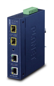 PLANET Industrial 2-Port convertisseur de support réseau Bleu
