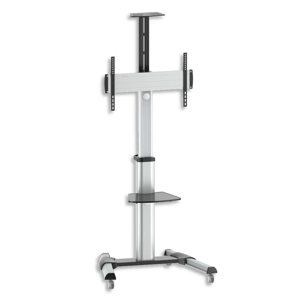 "Techly ICA-TR15 Support TV mobile 37-70"" jusqu'a 50kg réglable 2 étageres"