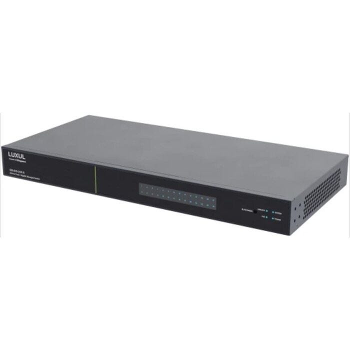 LUXUL 28-Port Rear Facing Gigabit (24 PoE) L2/L3 Managed Switch with 4x SFP