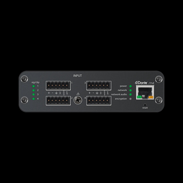 Shure ANI4IN-BLOCK Encodeur DANTE POE 4ch
