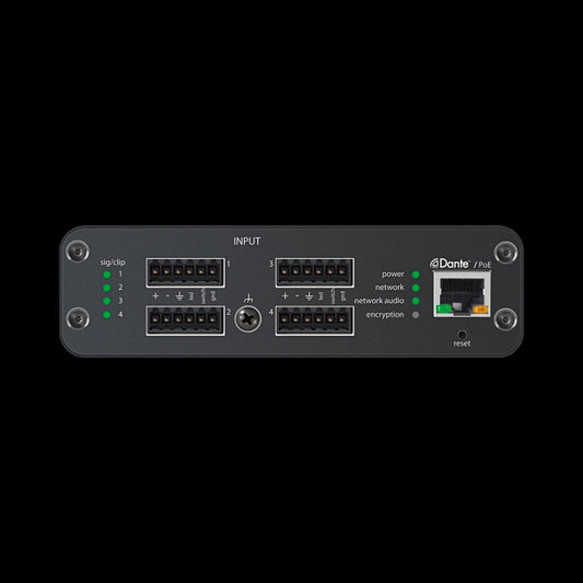 Shure ANI4IN-BLOCK Encodeur DANTE POE 4ch