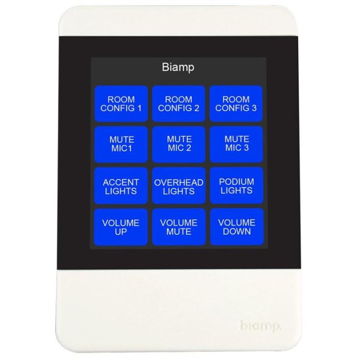 Biamp Apprimo TEC-X 2000 Blanc Platine de contrôle POE 12 boutons pour DSP Tesira