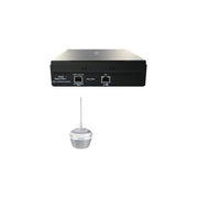 Biamp AVB ceiling microphone comprised of a pendant microphone White