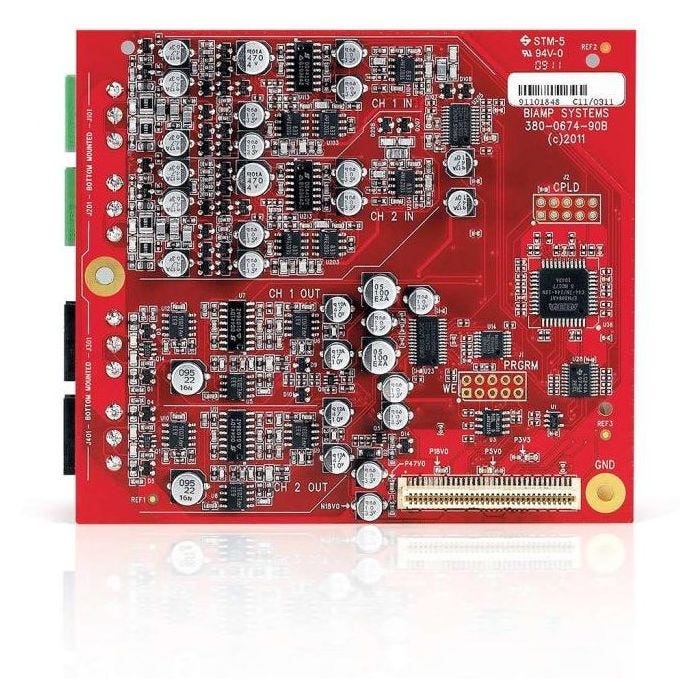 Biamp Tesira EX-MOD 2 Channel Mic/Line Input & 2 Channel Mic/Line Output Card