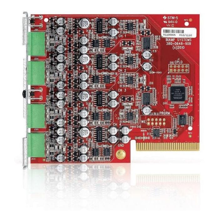 Biamp Tesira SIC-4 Carte 4 entrées analogiques pour Tesira SERVER / SERVER-IO / SERVER-IO AVB