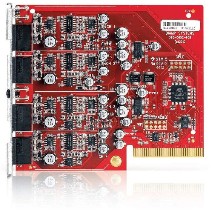 Biamp Tesira 4 Channel Mic/Line Output Card Kit