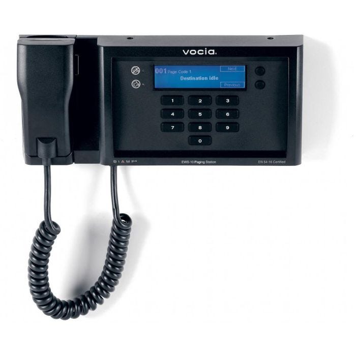 Biamp Vocia EWS-10 Station d'appel murale 10 touches, pour appels d'urgence