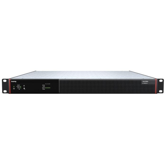 Biamp Voltera D 2400.4 Amplificateur DSP 4ch 2400W total, avec presets pour enceintes Biamp, Dante et AVB