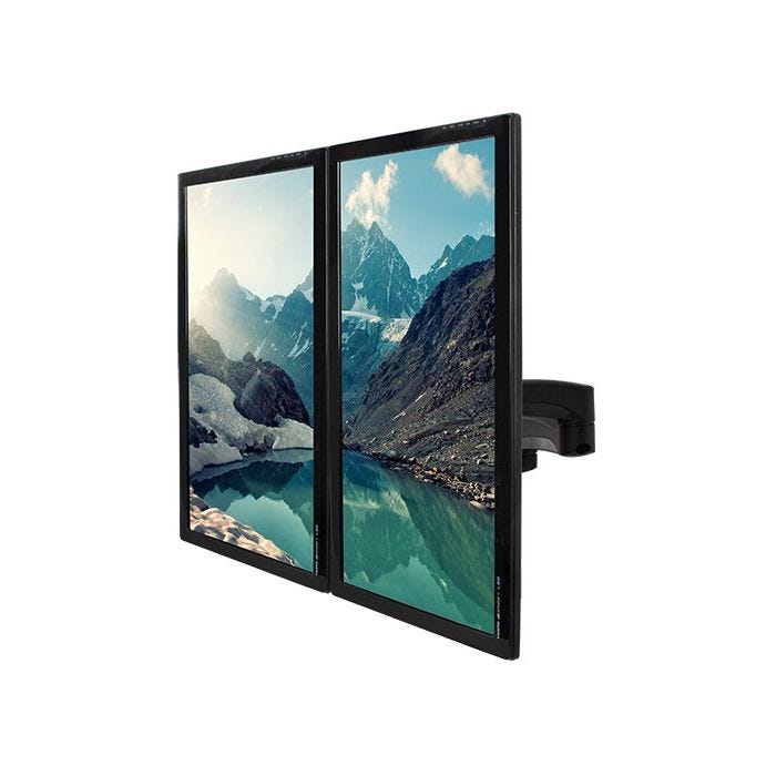 Twin Flat Screen Desk Mount with Double