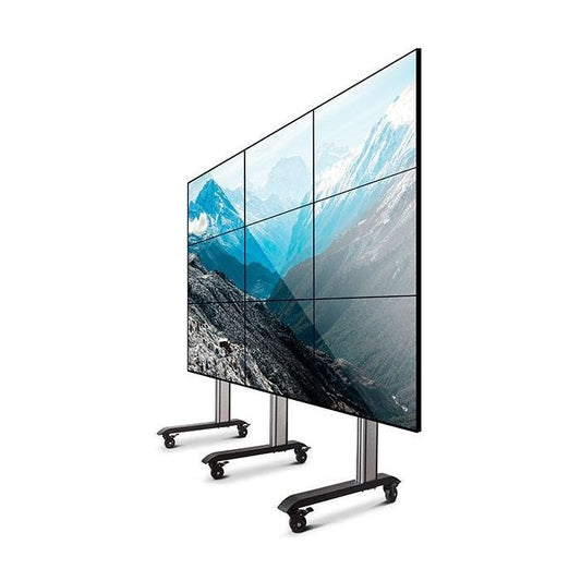 B-Tech SYSTEM X BT8371-3x3/BS 3x3 Système de montage mobile universel pour murs d'images avec micro-ajustement pour écrans de 46 à 60 pouces