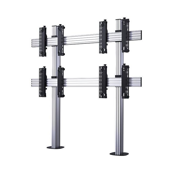 B-Tech SYSTEM X BT8372-2x2/BS 2 x 2 Système de montage universel à boulonner pour murs d'images avec micro-ajustement pour écrans 46-60pouces