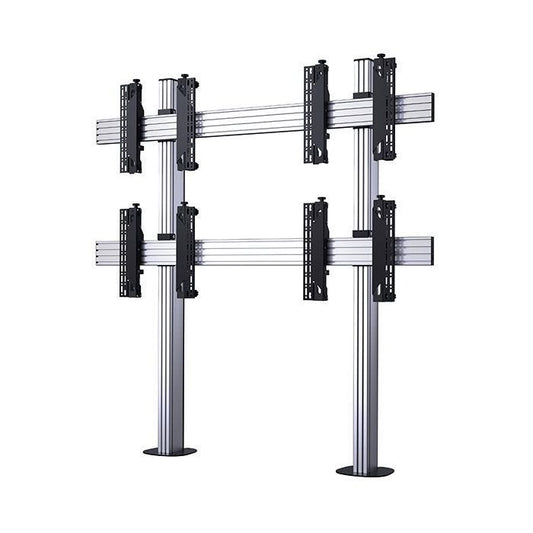 B-Tech SYSTEM X BT8372-2x2/BS 2 x 2 Système de montage universel à boulonner pour murs d'images avec micro-ajustement pour écrans 46-60pouces