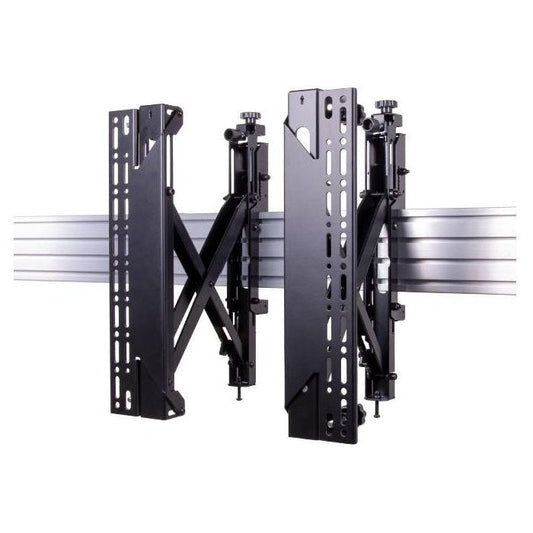 B-Tech BT8390-VESA400MAP/BV2 SYSTEM X DNU Mount Rail Pop Out Arms Black