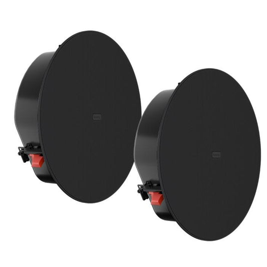 Biamp C-IC6LP-B Paire d'enceintes passives pour conférence, connectique classique et RJ45 pour raccordement sur kits de conférence Biamp (TCM-XA...), slim noir