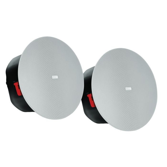 Biamp 6.5in Pair of In-Wall Speakers - White