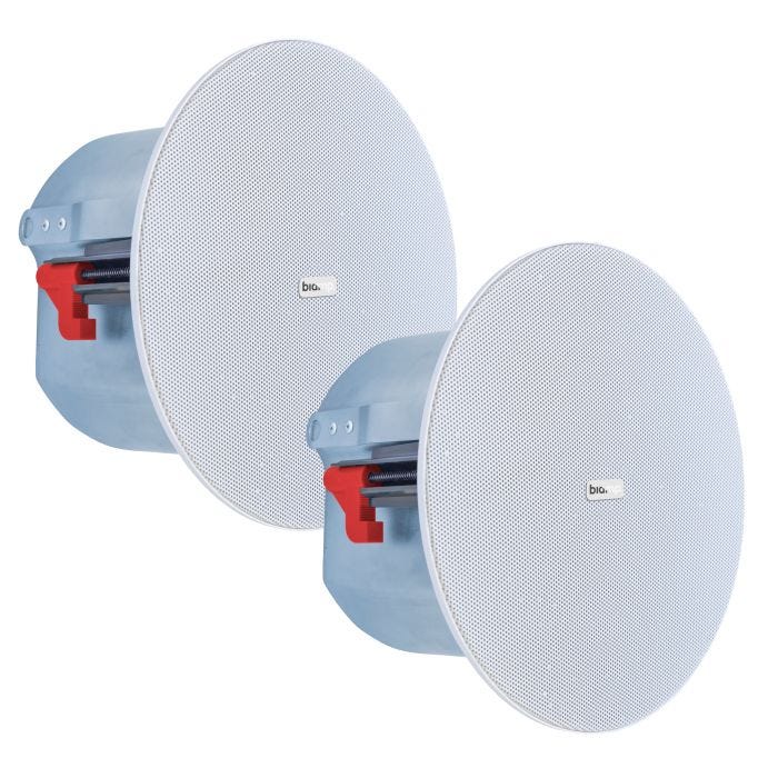 Biamp Pair of Round 4.5in 2-Way Loudspeakers 30W/100V