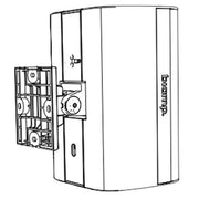 Biamp Small ClickMount Pan-Tilt Bracket - White