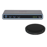 Biamp Devio SCR-20TX-BK Ensemble Hub de conférence Devio SCR-20 avec micro de table plat, noir