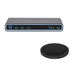 Biamp Devio SCR-25TX-BK Ensemble Hub de conférence Devio SCR-25 avec micro de table plat, noir