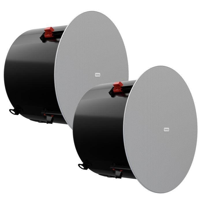 Biamp Desono DX-IC10-W Paire d'enceintes avec backcan, 10''+ compression 200W en 100V, grille magnétique à bord fin