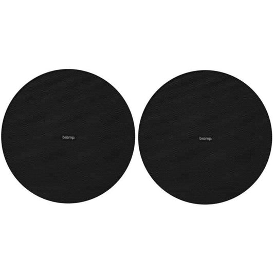 Biamp Desono DX-IC6-B Paire d'enceintes avec backcan, 6,5''+compression 60W en 100V, grille magnétique noire à bord fin