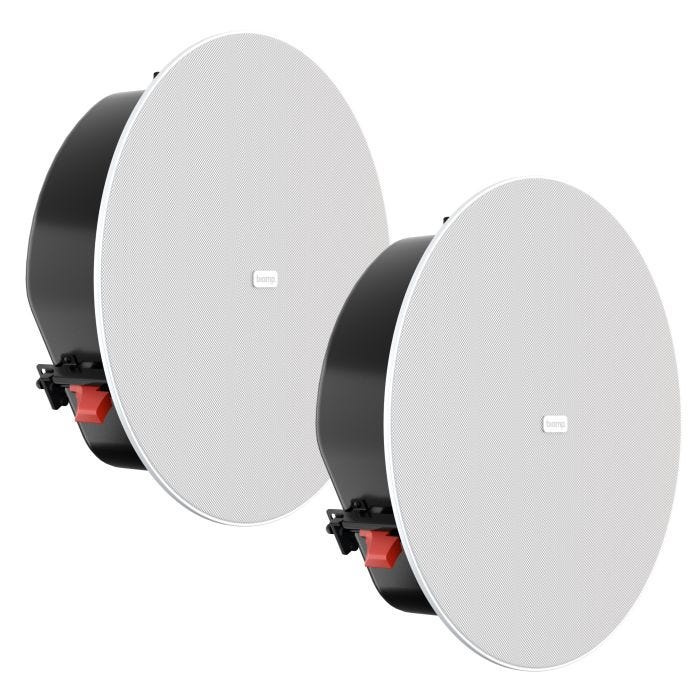Biamp 6.5in Pair of Low Profile Coaxial Speakers - White
