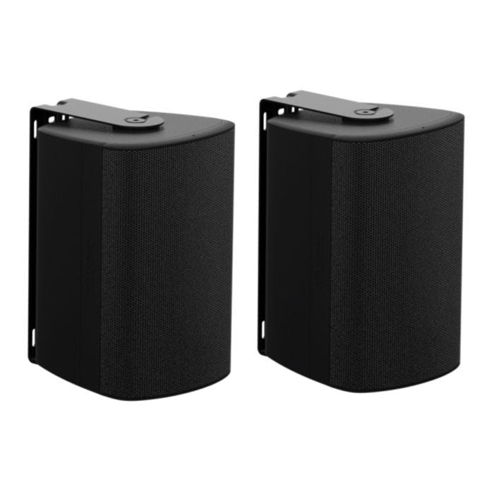 Biamp Desono DX-S5-UB-B Paire d'enceintes coaxiales deux voies avec supports en U, finition noire