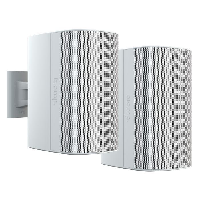 Biamp Pair of 8in 2-Way High Output Coaxial Loudspeaker With Surface Mount White