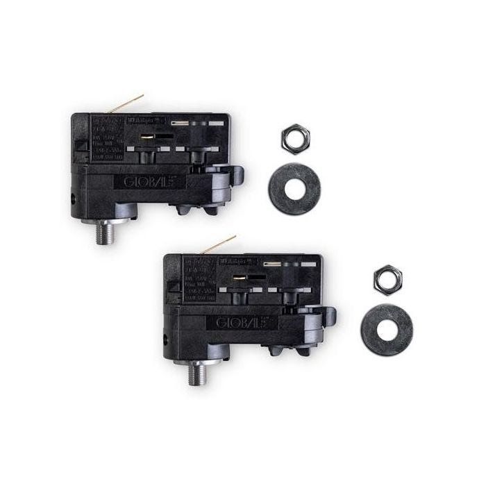 Biamp 2 Pack Premium Light Rail Adapter - Black