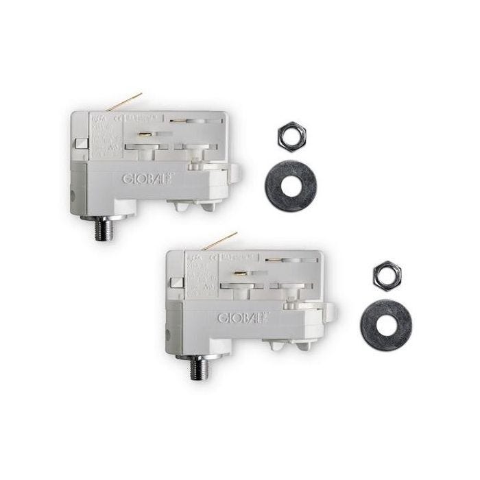 Biamp LRAPRE-W Lot de 2 adaptateurs premium pour rail lumière, pour KUBO3 / 5-OVO5-SDQ5P, blanc