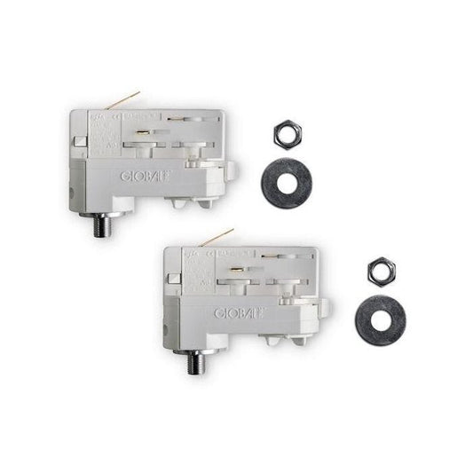 Biamp LRAPRE-W Lot de 2 adaptateurs premium pour rail lumière, pour KUBO3 / 5-OVO5-SDQ5P, blanc