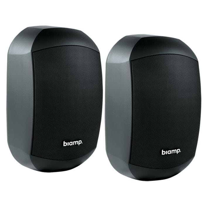 Biamp Desono MASK4CT-BL Paire d'enceintes 2 voies 100V (Installation ClickMount rapide)