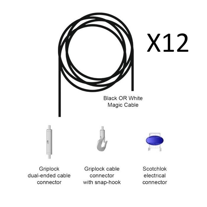 Biamp MC-PK16-12PK White Pack de 12 kits de suspension 16 ft (4,88m), blanc