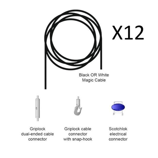 Biamp MC-PK16-12PK White Pack de 12 kits de suspension 16 ft (4,88m), blanc