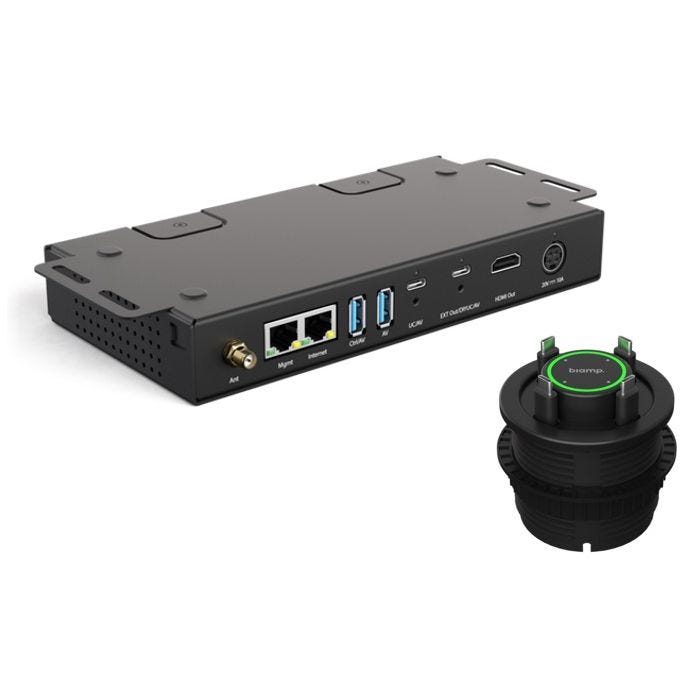 Biamp BYOM collaboration switcher table connection box