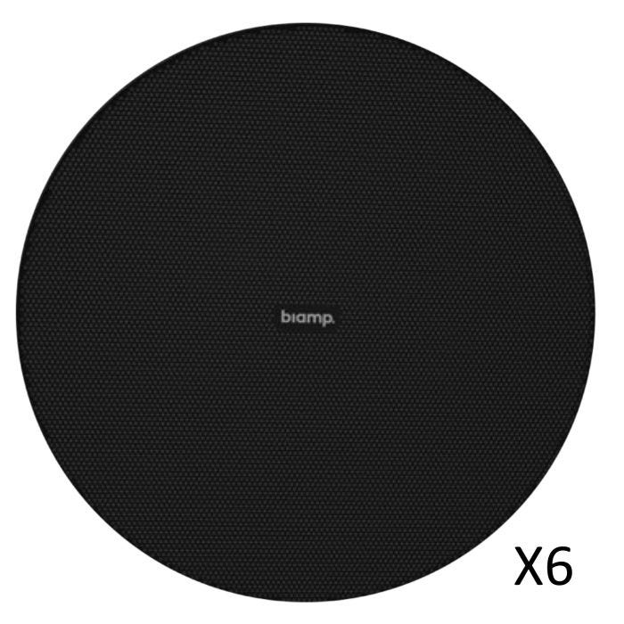 Biamp 6 Pack Grille DX-IC6 - Black