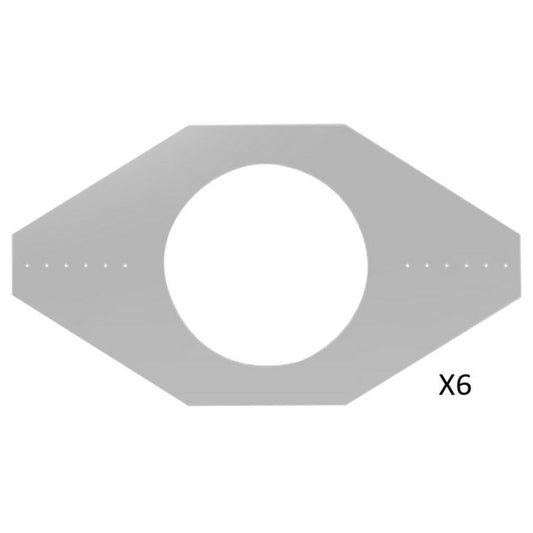 Biamp 6 Pack Construction Bracket DX-IC6/CIC6