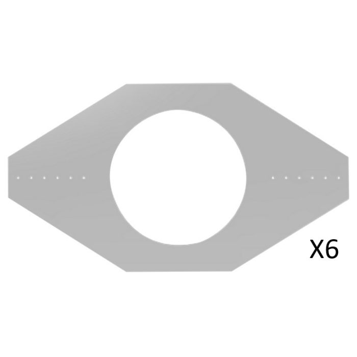 Biamp 6 Pack Construction Bracket DX-IC6/CIC6